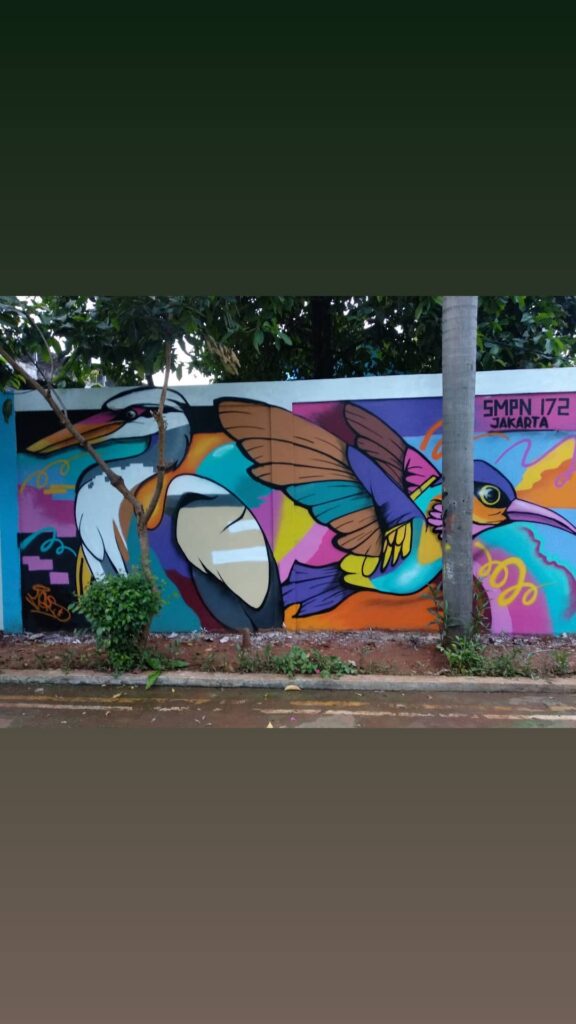 Cat Lukis Dinding Mural Pancoran